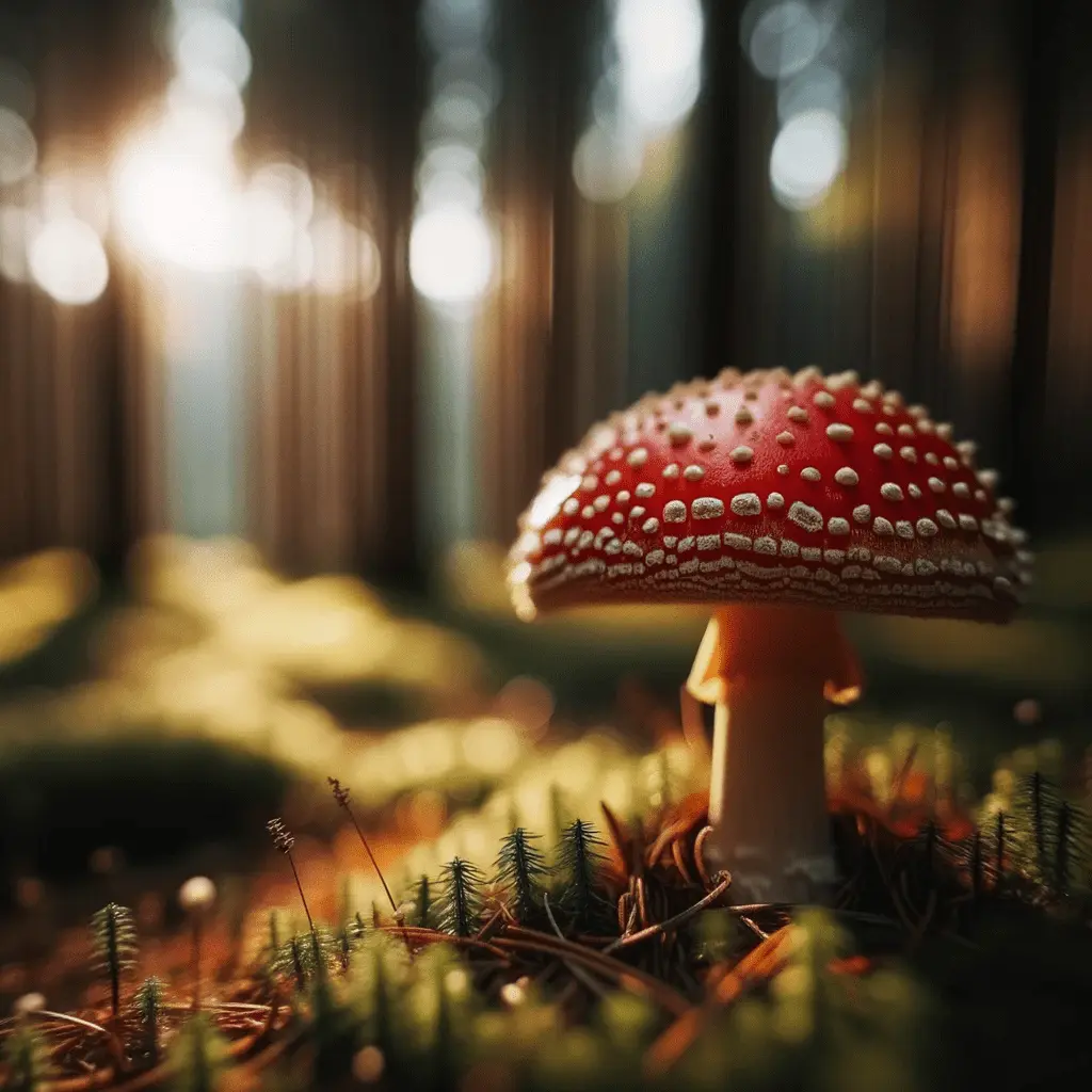 Amanita Muscaria in Forest